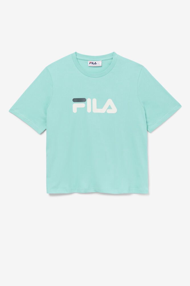 Fila Miss Eagle Blue T-Shirt Womens - NZ 03594-GWCN